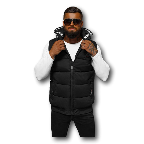 Vīriešu melna veste Inker JS/84M3028/392 - Vīriešiem Vīriešu melna veste Inker Vestes