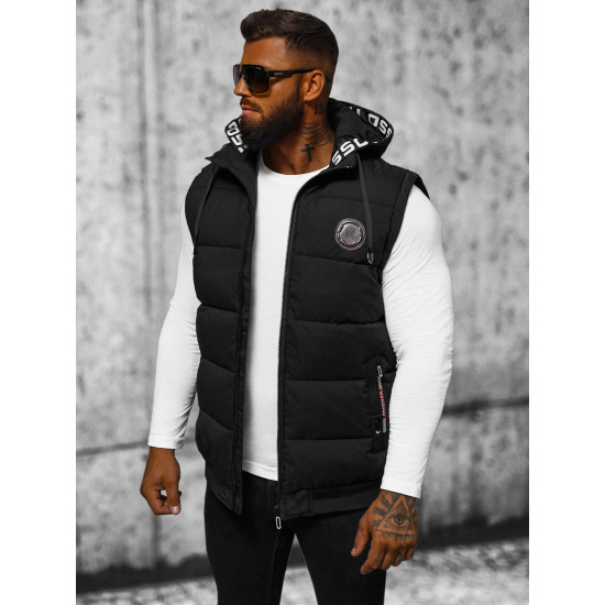 Vīriešu melna veste Inker JS/84M3028/392 - Vīriešiem Vīriešu melna veste Inker Vestes