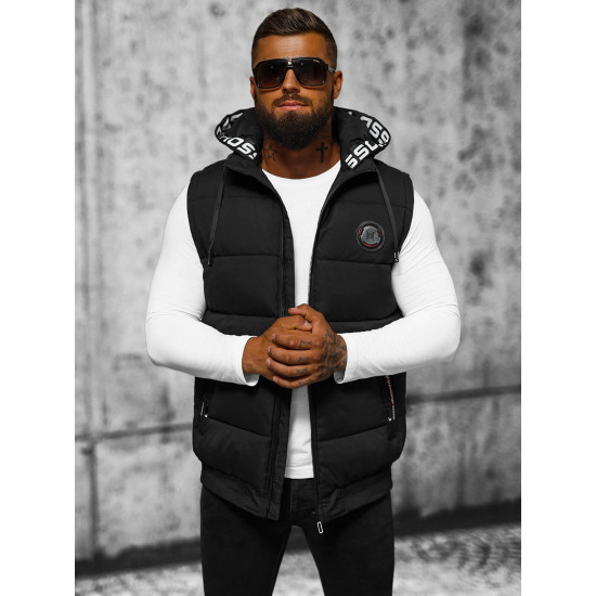 Vīriešu melna veste Inker JS/84M3028/392 - Vīriešiem Vīriešu melna veste Inker Vestes