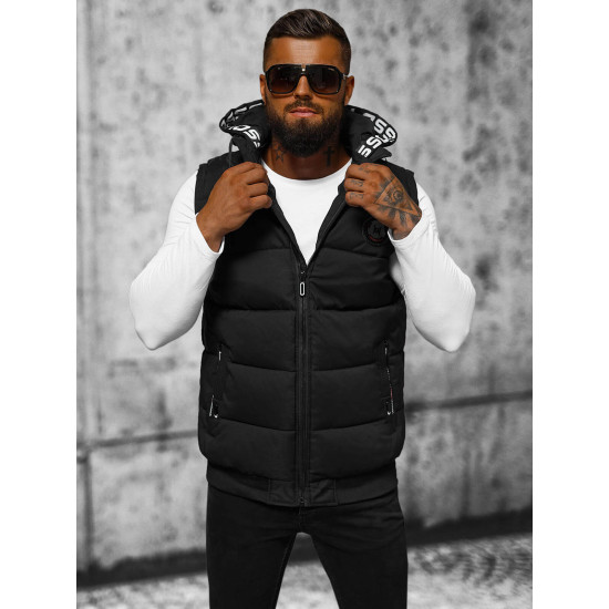 Vīriešu melna veste Inker JS/84M3028/392 - Vīriešiem Vīriešu melna veste Inker Vestes