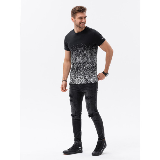 Akcija Melns T-krekls S1625 - T-krekls Akcija Melns T-krekls S1625