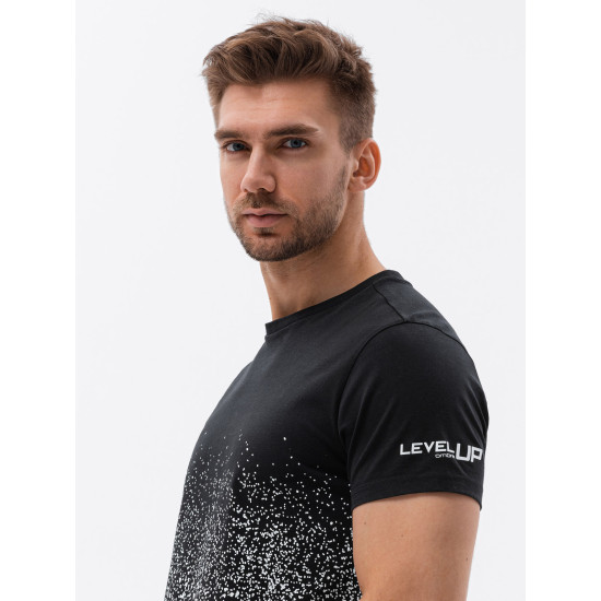 Akcija Melns T-krekls S1625 - T-krekls Akcija Melns T-krekls S1625