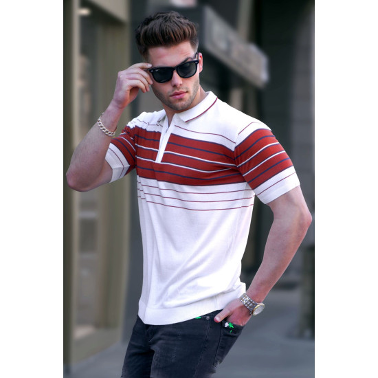 Vīriešu polo krekls baltā krāsā Zuna PK5733 - T-krekls Vīriešu polo krekls baltā krāsā Zuna PK5733 Premium