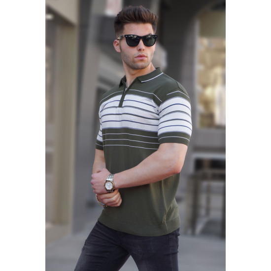 Vīriešu polo krekls haki Zuna PK5733 - T-krekls Vīriešu polo krekls haki Zuna PK5733 Premium