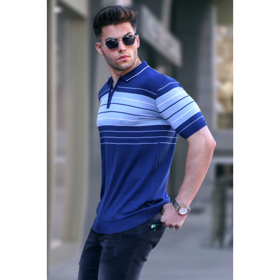 Vīriešu polo krekls zils Zuna PK5733 - T-krekls Vīriešu polo krekls zils Zuna PK5733 Premium