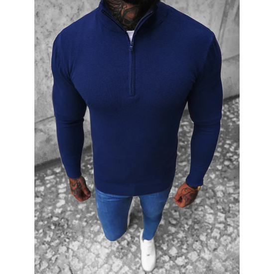 Makar zils džemperis ar rāvējslēdzēju NB/MM6007/5