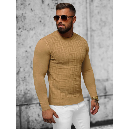 Brown jumper Porter O/ZZ190126 - For men Brown jumper Porter O/ZZ190126