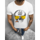 Vīriešu balts t-krekls Skeleton O/1192 - T-krekls Vīriešu balts t-krekls Skeleton O/1192