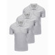 3 pieces of grey polo shirts Mix Z28 - T-shirt 3 pieces of grey polo shirts Mix Z28
