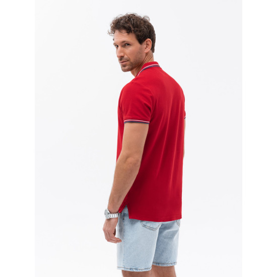 Sarkans polo krekls Karol V3 S1635 - T-krekls Sarkans polo krekls Karol V3 S1635