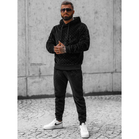 Melns vīriešu sporta komplekts Slit O/3A82 - Vīriešiem Melns vīriešu sporta komplekts Slit O/3A82
