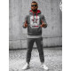 Dark gray men's sports set Star JS/8C59/5 - For men Dark gray men's sports set Star JS/8C59/5
