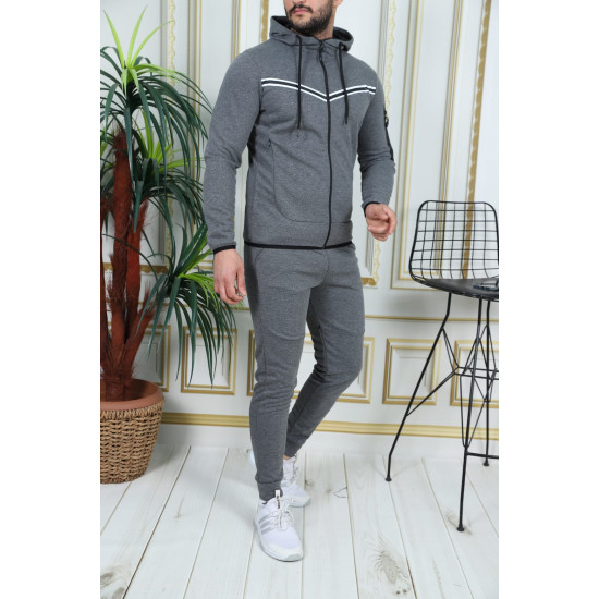 Sporta kostīms tumši pelēks Okar PK3013 - Vīriešiem Sporta kostīms tumši pelēks Okar PK3013 Premium