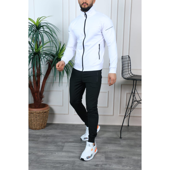 Men's white sports suit Lerol PK3003 - For men Men's white sports suit Lerol PK3003 Premium