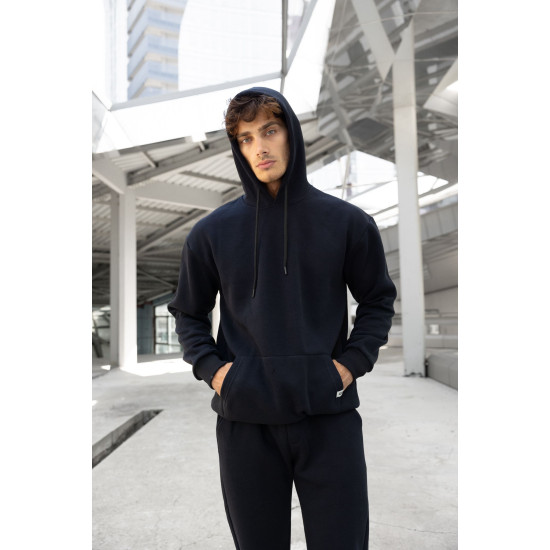 Melns komplekts ar kapuci vīriešiem Agero PK3024 Premium