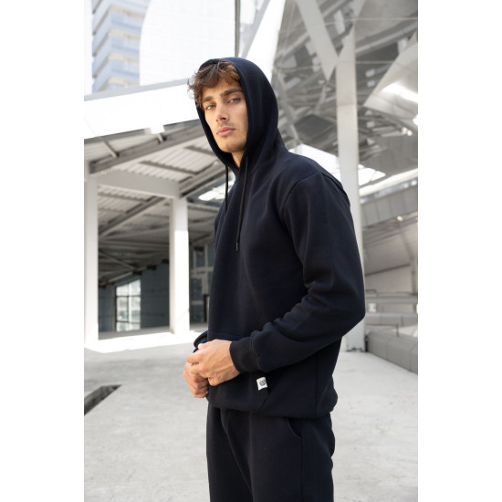 Melns komplekts ar kapuci vīriešiem Agero PK3024 Premium