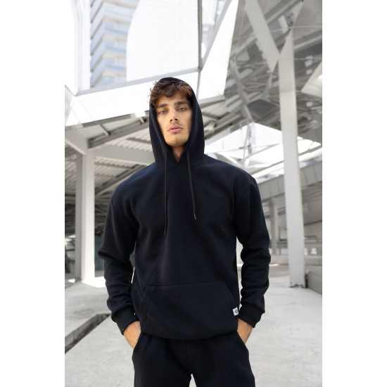 Melns komplekts ar kapuci vīriešiem Agero PK3024 Premium