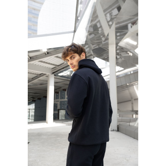 Melns komplekts ar kapuci vīriešiem Agero PK3024 Premium