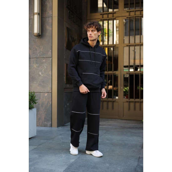 Black men's tracksuit Solo PK3017 - For men Black men's tracksuit Solo PK3017 Premium