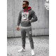 Dark gray men's sports set Star JS/8C59/5 - For men Dark gray men's sports set Star JS/8C59/5