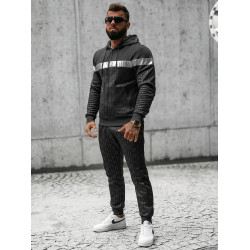 Vīriešu melns komplekts ar kapuci Elers Vīriešu melns komplekts ar kapuci Elers