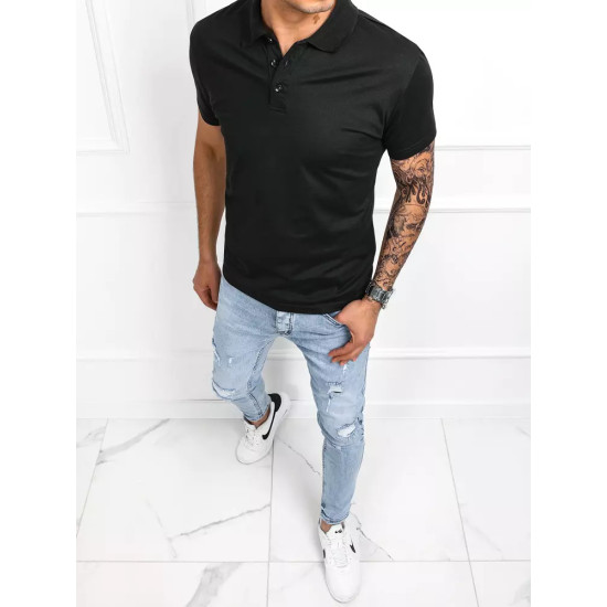 Vīriešu melns polo krekls Palom PX0512 - T-krekls Vīriešu melns polo krekls Palom PX0512