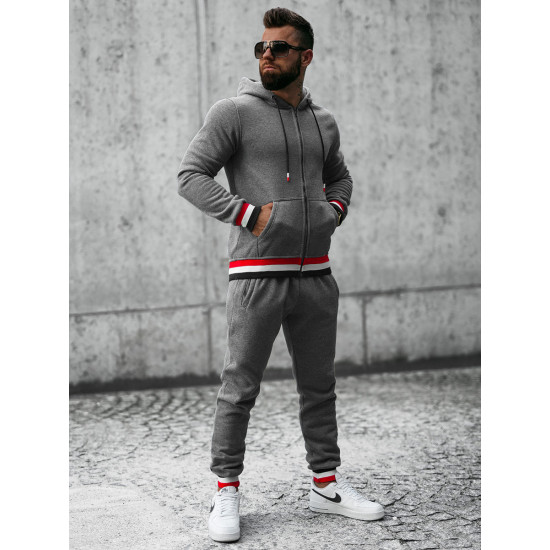 Vīriešu tumši pelēks treniņtērps Grafor Sporta tērpi Premium