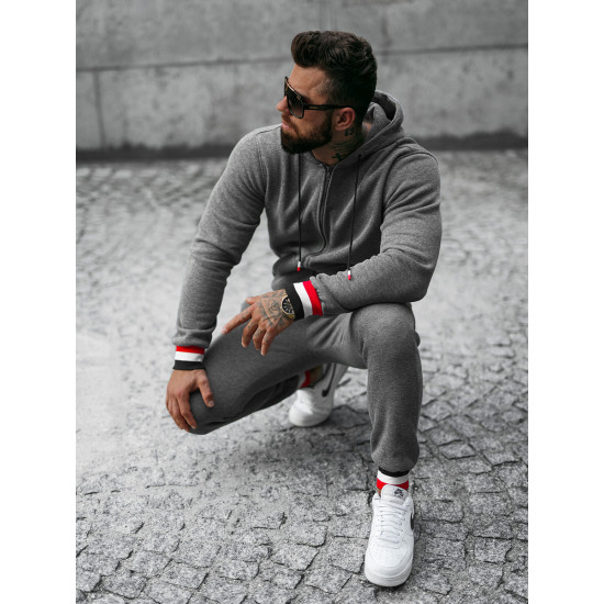 Vīriešu tumši pelēks treniņtērps Grafor Sporta tērpi Premium