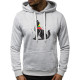 Vīriešu pelēks džemperis ar kapuci Wolf