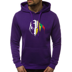 Violets vīriešu džemperis ar kapuci Riteris