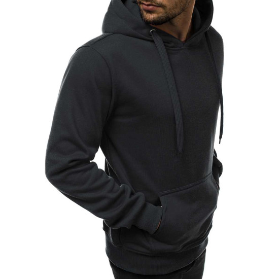 Melns vīriešu džemperis ar kapuci Buvoli JS/2009