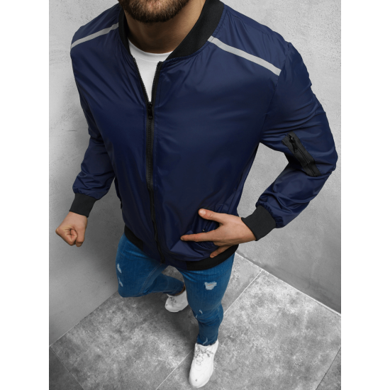 Vīriešu tumši zila jaka Roksan JS/M10291-TX3683 - Vīriešu jakas un mēteļi Vīriešu tumši zila jaka Roksan JS/M10291-TX3683