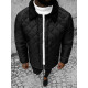 Men's black quilted jacket Boris O/5619Z - Men's Jackets and Coats Men's black quilted jacket Boris O/5619Z