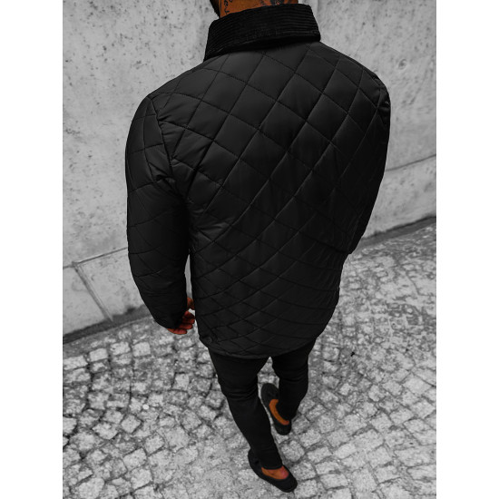 Men's black quilted jacket Boris O/5619Z - Men's Jackets and Coats Men's black quilted jacket Boris O/5619Z