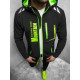 Vīriešu melna jaka ar zaļām detaļām Ero JS/HH026/1A