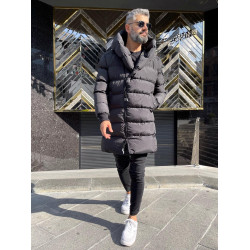 Vīriešu melna jaka ar kapuci Guno Vīriešu melna jaka ar kapuci Guno