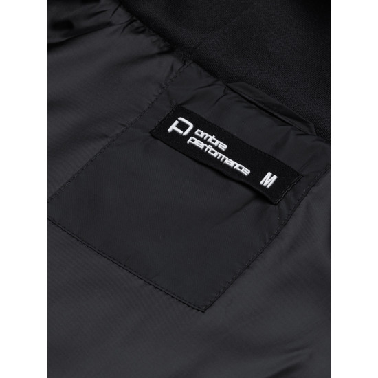 Izpārdošana Melna jaka ar kapuci vīriešiem Okar C601 Premium