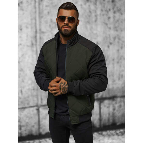 Vīriešu tumši zaļa jaka Rober JS/84M3022/136 - Rīcība Vīriešu tumši zaļa jaka Rober JS/84M3022/136