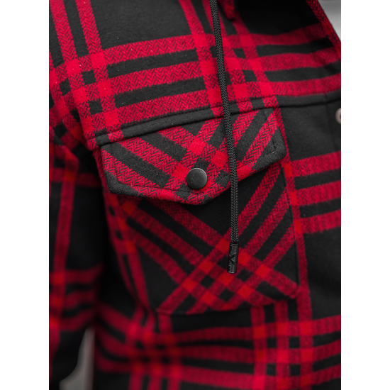 Vīriešu sarkana jaka ar kapuci Akor O/3A91/4 Premium
