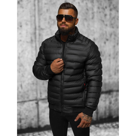 Melnā jaka Moren JS/22M325/392 - Vīriešu jakas un mēteļi Melnā jaka Moren JS/22M325/392