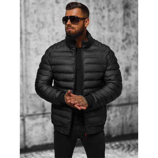 Melnā jaka Moren JS/22M325/392 - Vīriešu jakas un mēteļi Melnā jaka Moren JS/22M325/392
