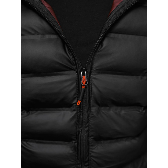 Melnā jaka Moren JS/22M325/392 - Vīriešu jakas un mēteļi Melnā jaka Moren JS/22M325/392