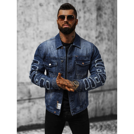 Zila džinsa jaka Roter NB/MJ523BS - Vīriešu jakas un mēteļi Zila džinsa jaka Roter NB/MJ523BS