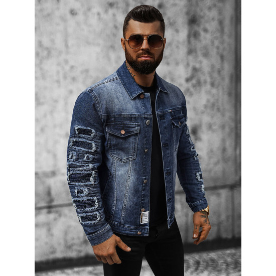 Zila džinsa jaka Roter NB/MJ523BS - Vīriešu jakas un mēteļi Zila džinsa jaka Roter NB/MJ523BS