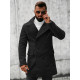 Stilingas juodas rudeninis vyriškas paltas Nova JB/1048Z - Vyriškos Striukės ir Paltai Stilingas juodas rudeninis vyriškas paltas Nova JB/1048Z
