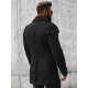 Stilingas juodas rudeninis vyriškas paltas Nova JB/1048Z - Vyriškos Striukės ir Paltai Stilingas juodas rudeninis vyriškas paltas Nova JB/1048Z