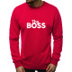 Sarkans vīriešu džemperis The boss