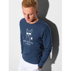 Tumši zils džemperis No drama Lama