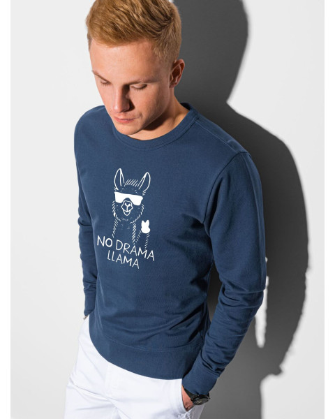 Tumši zils džemperis No drama Llama