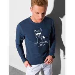 Tumši zils džemperis No drama Lama